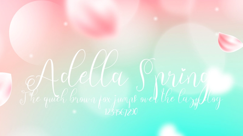 Adella Spring Font Preview Image