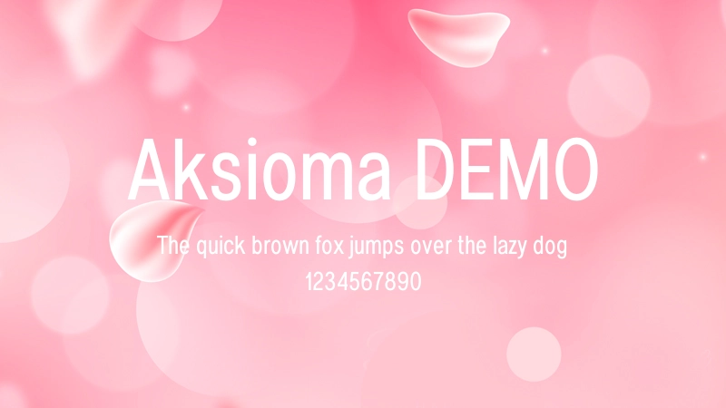Aksioma DEMO Font Preview Image
