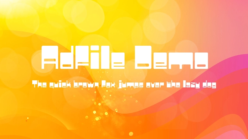 Adfile Demo Font Preview Image
