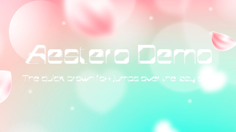 Aestero Demo Font Preview Image