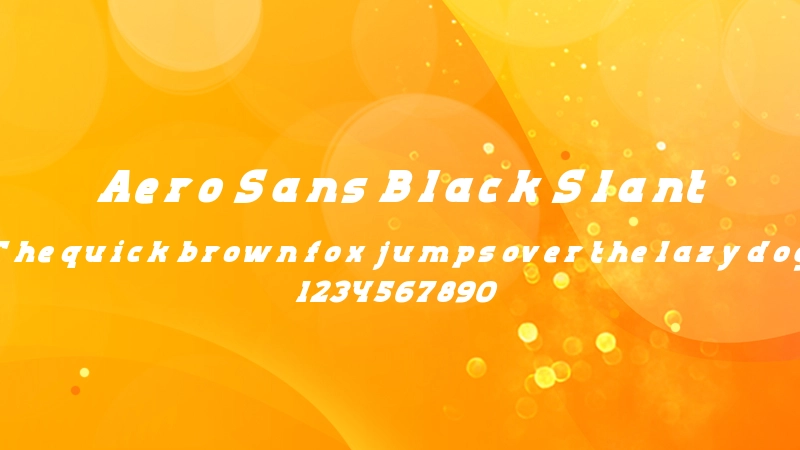 Aero Sans Black Slant