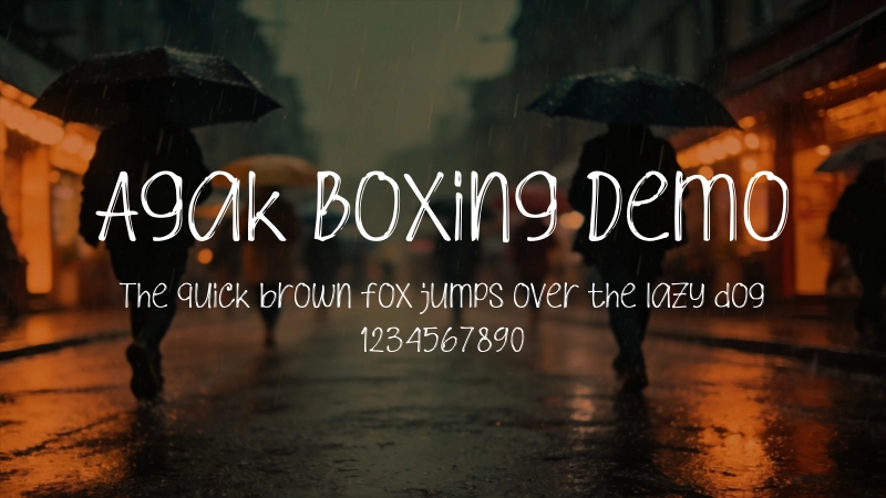 Agak Boxing Demo Font Preview Image