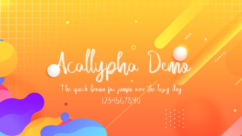 Acallypha Demo Font Preview Image