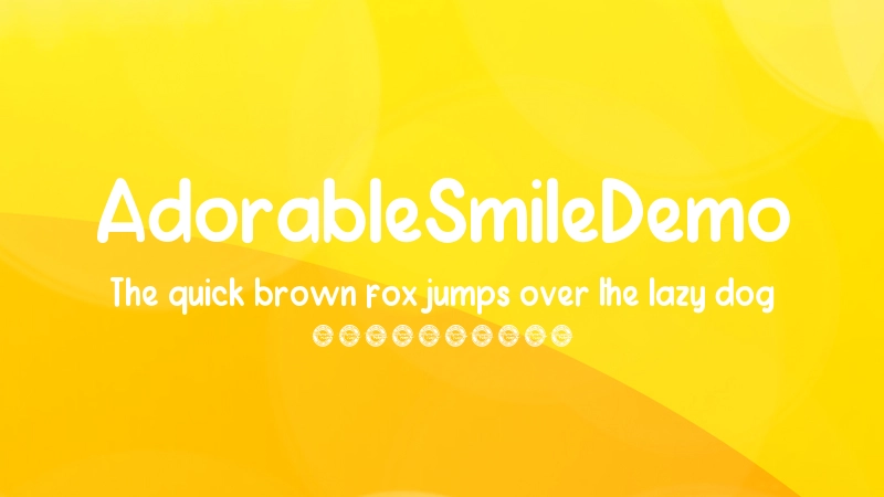 AdorableSmileDemo Font Preview Image