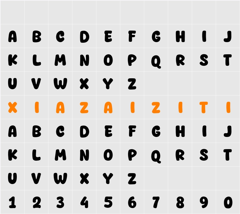 Cream Beige Character Map