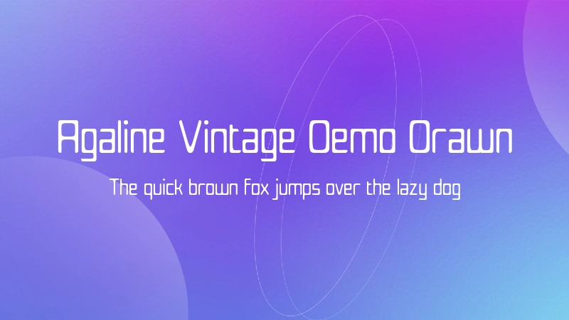 Agaline Vintage Demo Drawn Font Preview Image