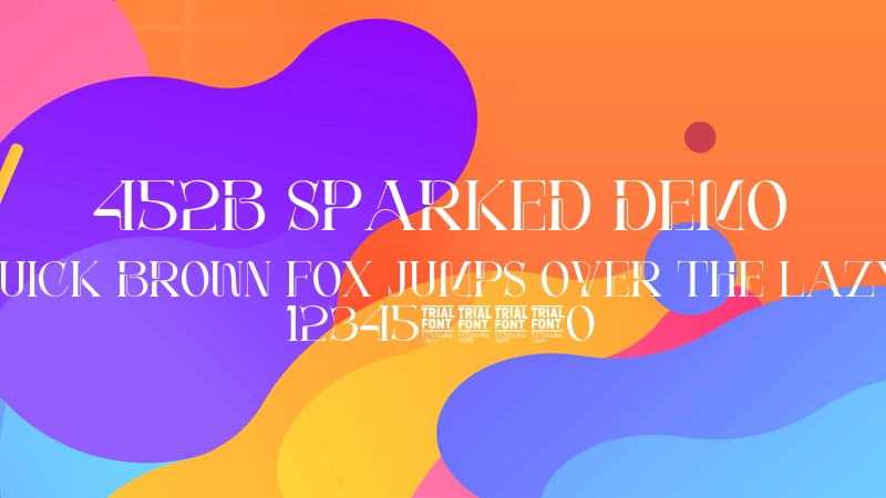 452B Sparked Demo Font Preview Image