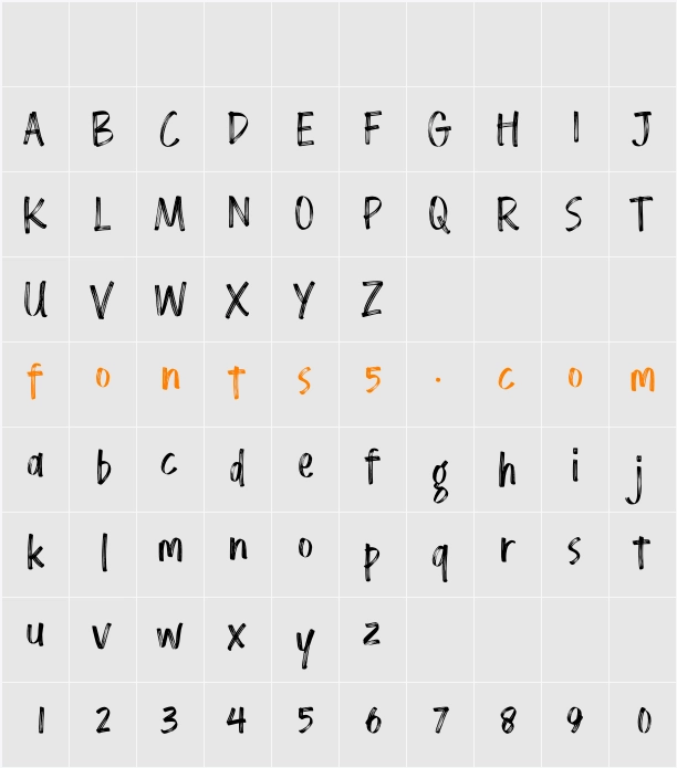 Aero Brush Character Map