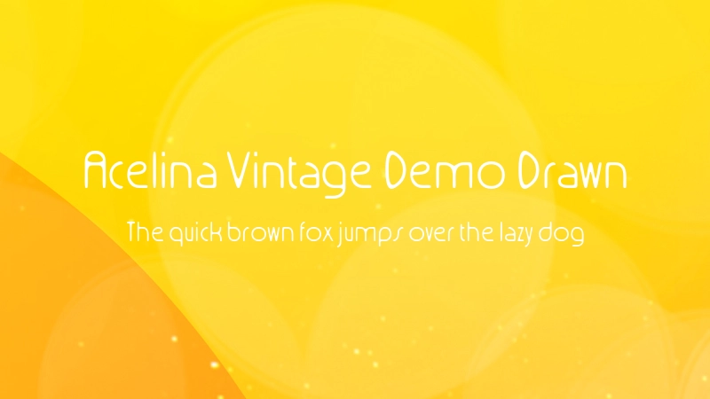 Acelina Vintage Demo Drawn Font Preview Image