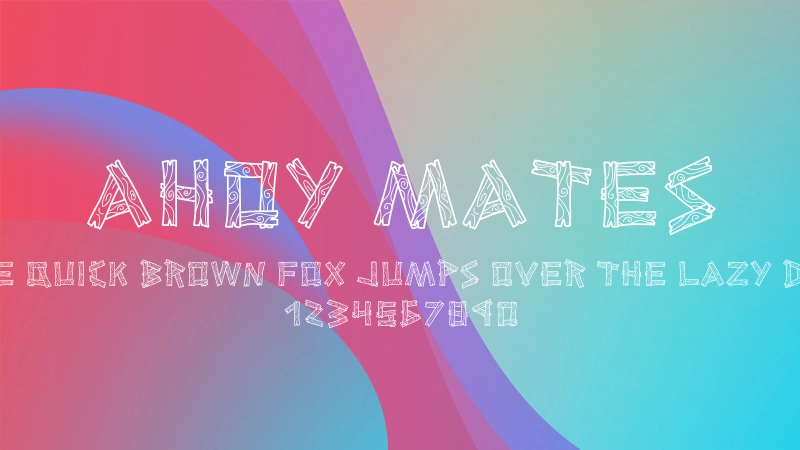 Ahoy mates Font Preview Image