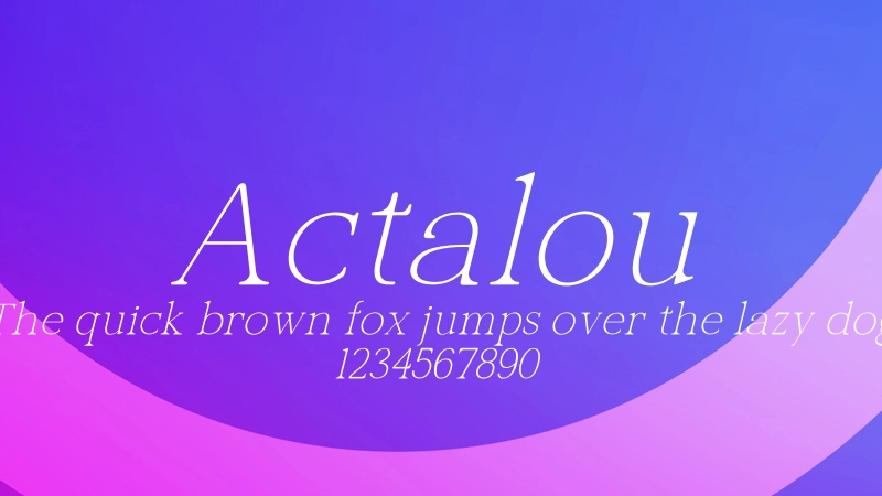 Actalou Font Preview Image