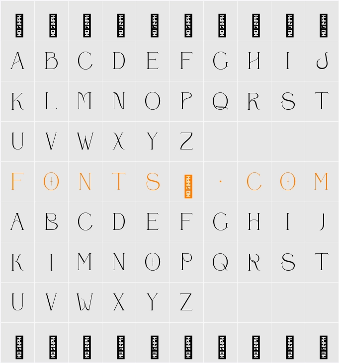 Achonk Modern - Demo Version Character Map