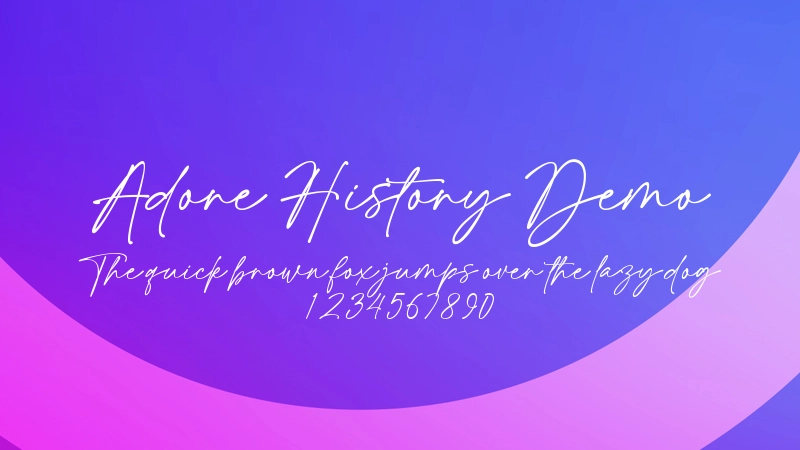 Adore History Demo Font Preview Image