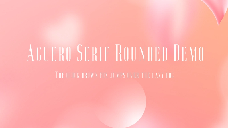 Aguero Serif Rounded Demo Font Preview Image