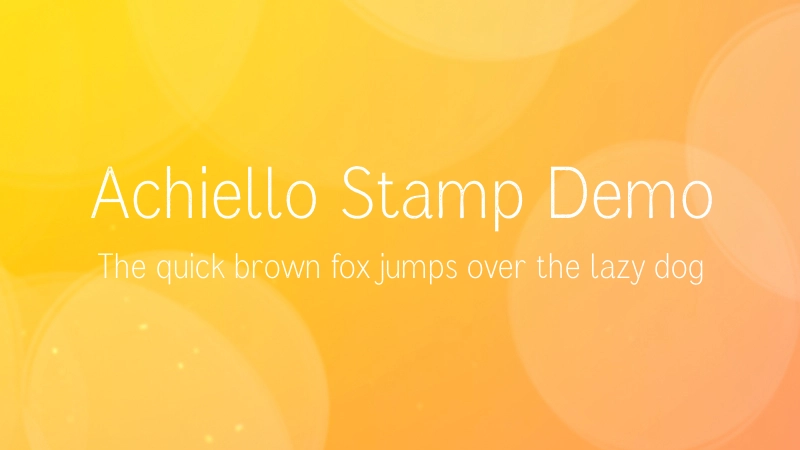 Achiello Stamp Demo Font Preview Image
