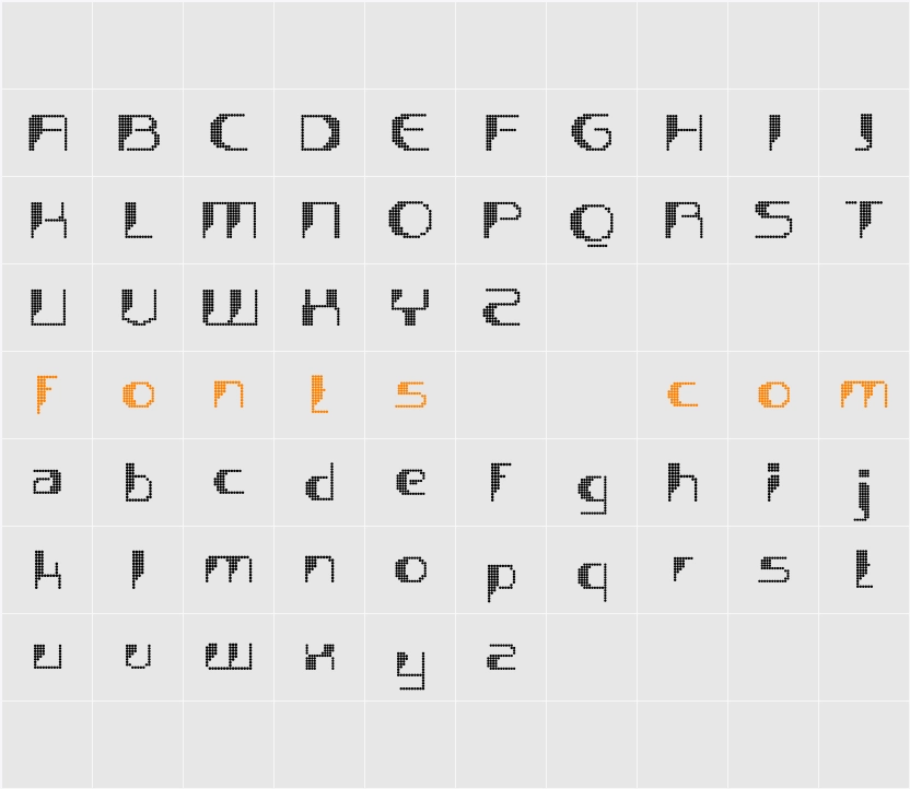 Alavine Disco Demo Character Map