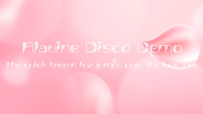 Alavine Disco Demo Font Preview Image
