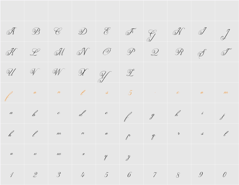 Adediala Character Map