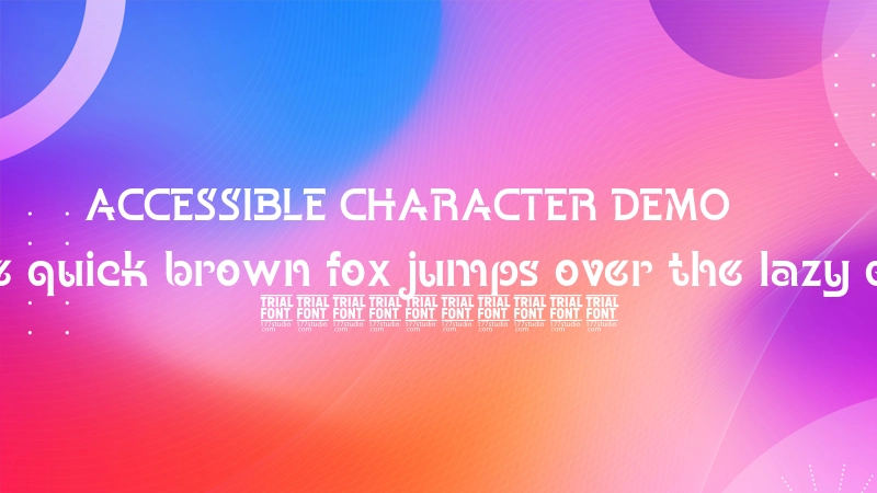 ACCESSIBLE CHARACTER DEMO Font Preview Image