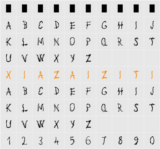 Depres Character Map