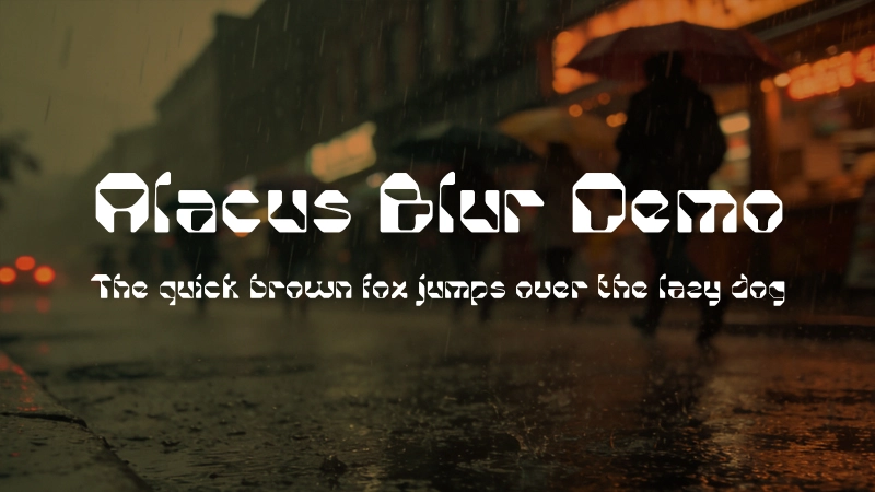 Alacus Blur Demo Font Preview Image