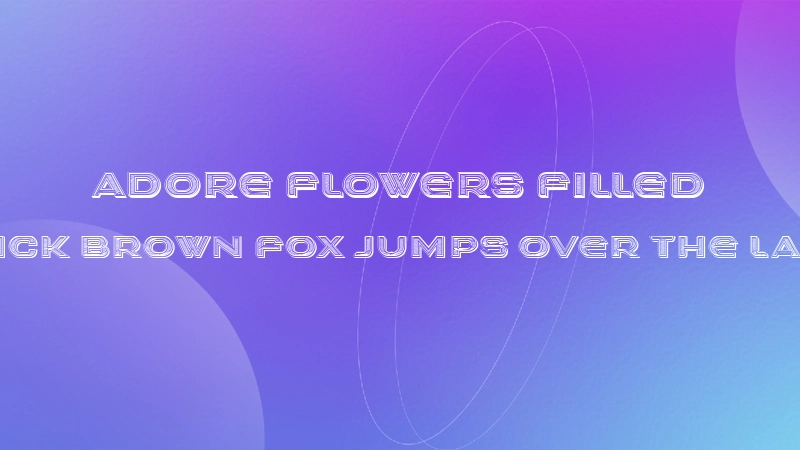 Adore Flowers Filled Font Preview Image