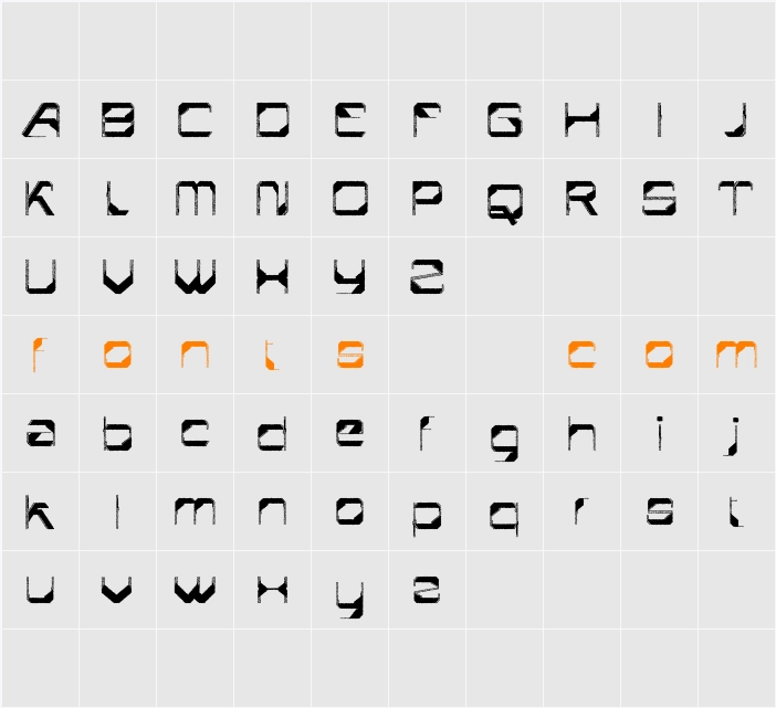 Aestero Rough Demo Character Map