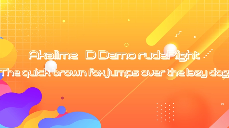 Akalime 3D Demo rudeRight Font Preview Image