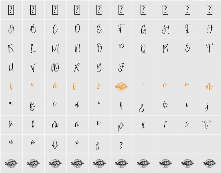 Alessandra Flowstar DEMO VERSIO Character Map