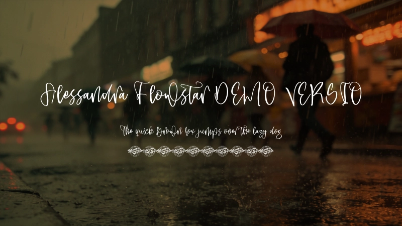 Alessandra Flowstar DEMO VERSIO Font Preview Image