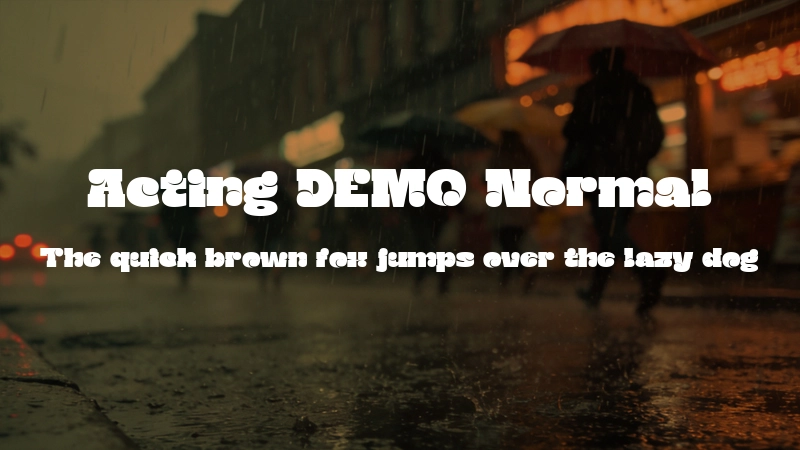 Acting DEMO Normal Font Preview Image