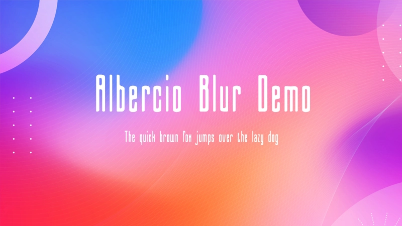 Albercio Blur Demo