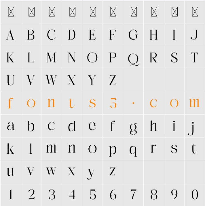 Adogare Character Map