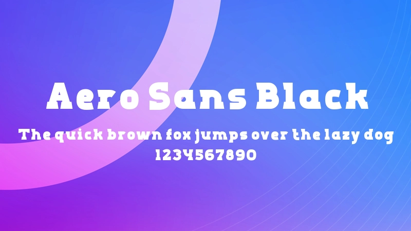 Aero Sans Black Font Preview Image