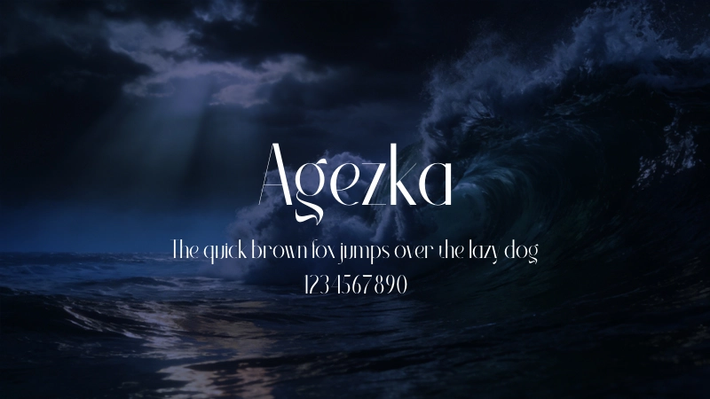 Agezka Font Preview Image
