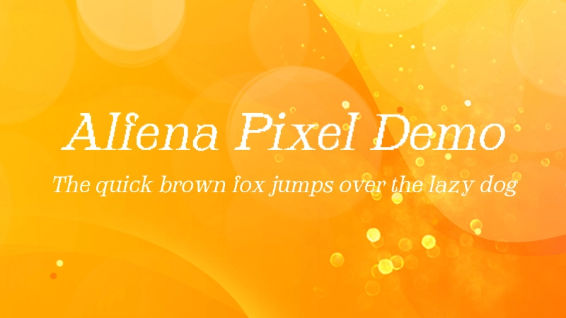 Alfena Pixel Demo Font Preview Image